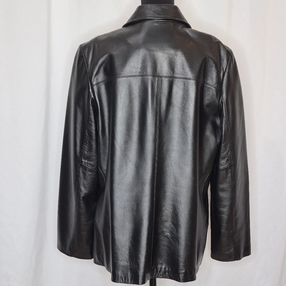 Colebrook Classics Vintage Black Leather Jacket - Size XL